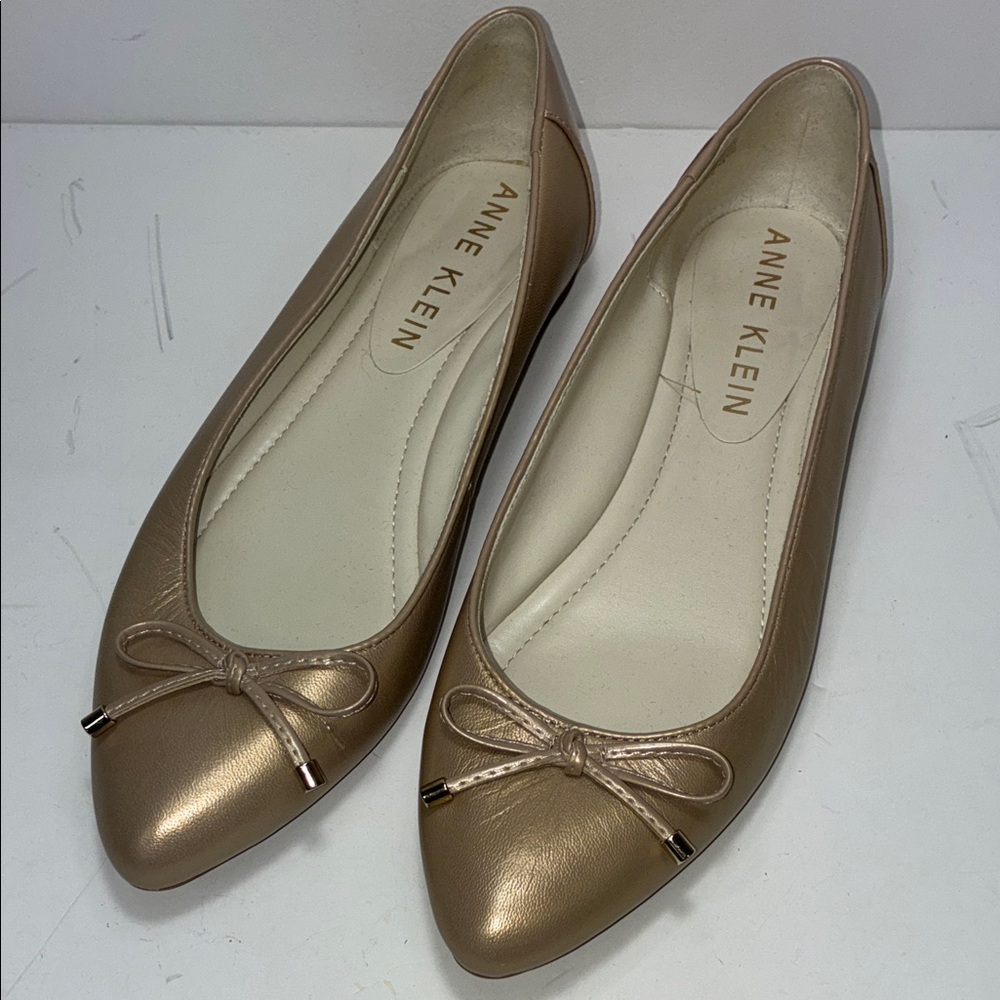 Anne Klein Women's Metallic Gold Flats
